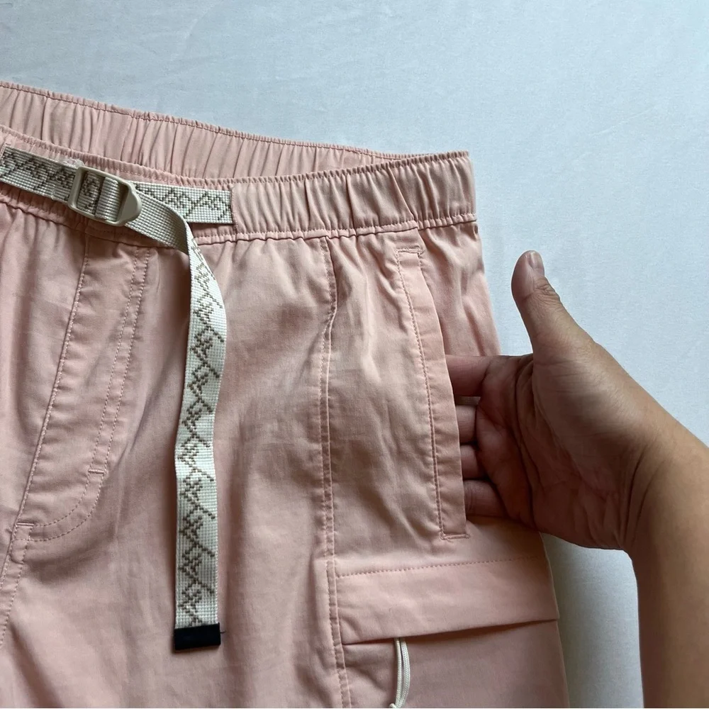 THE NORTH FACE light‎ pink mens nylon elastane belted athletic hiking shorts